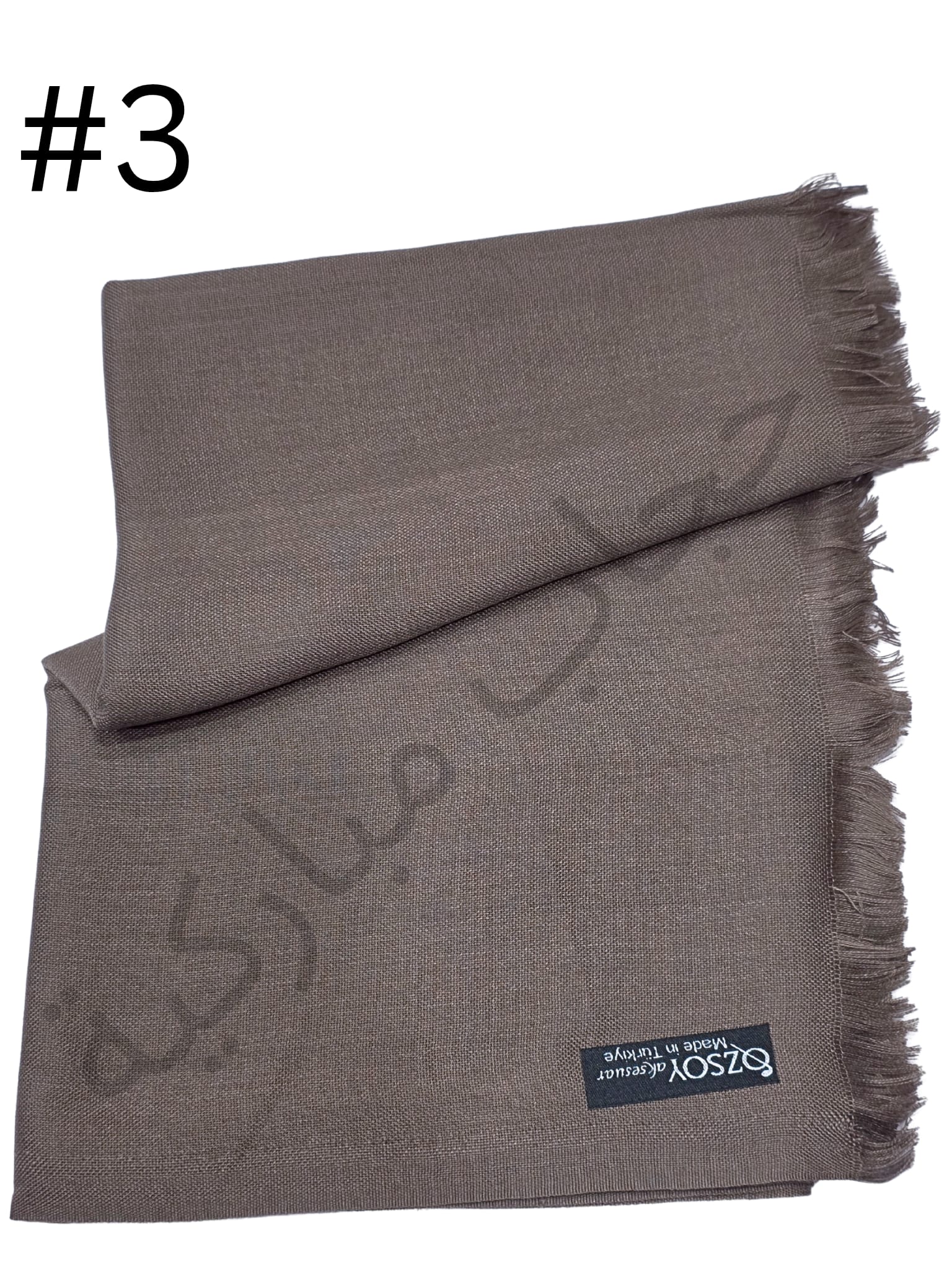 تركي شال بدون جفسه (بني3#)